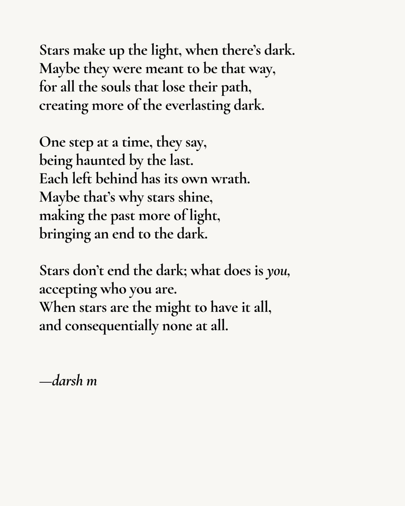 Original artwork for Stars. The poem is transcribed above.