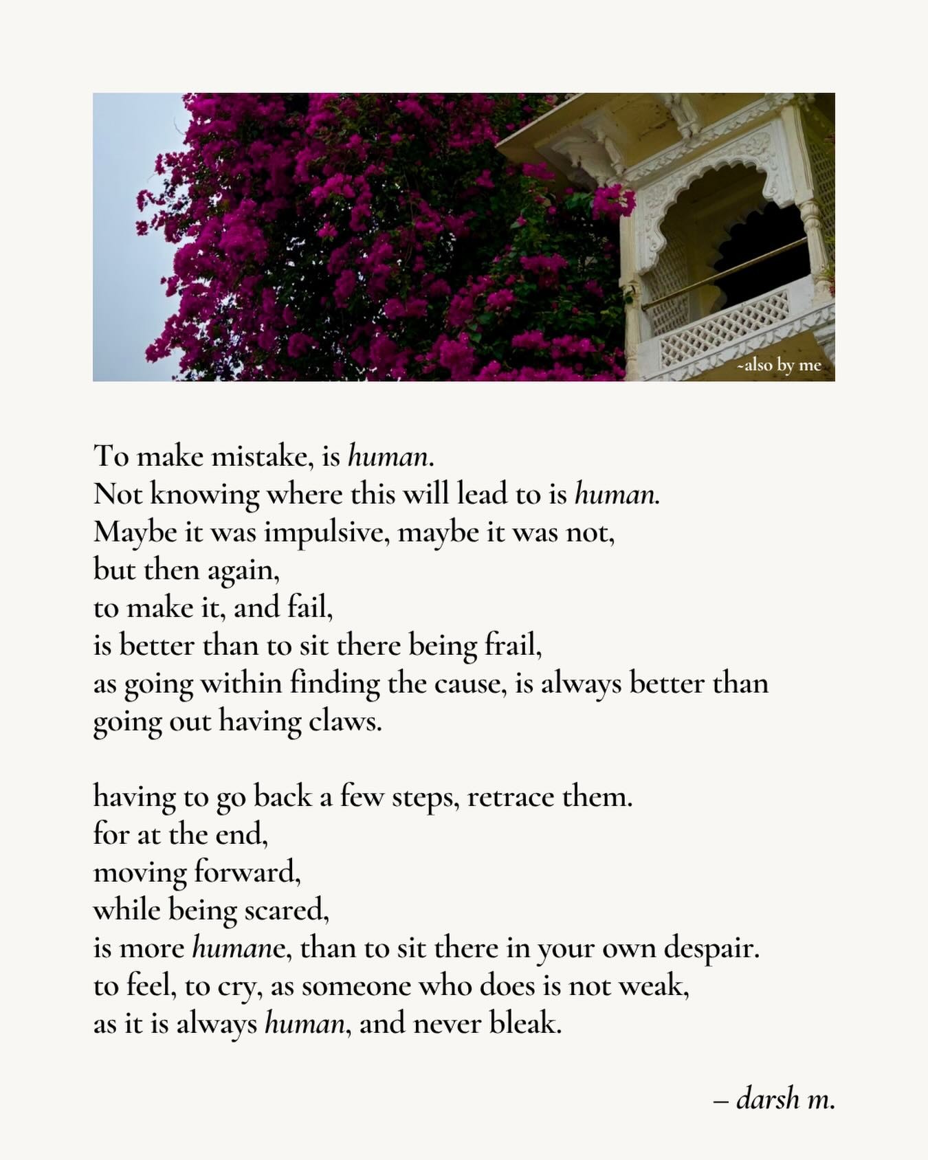 Original artwork for To be human. The poem is transcribed above.